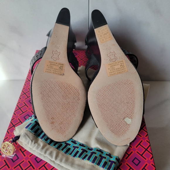 Tory Burch Perf Gladiator Wedge Sandle - Picture 5 of 7